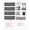 SucceBuy E-Track Tie-Down Rail Kit 4 Pcs 1.3ft E Track Rails 2 Hooks 2 Track Shelf Brackets 2 Tire Holders Fit for Vans Trailers