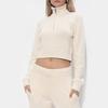 Adidas Originals Premium Essentials Half-Zip Plain Knit Sweater Women Tops Wonder-White II8043