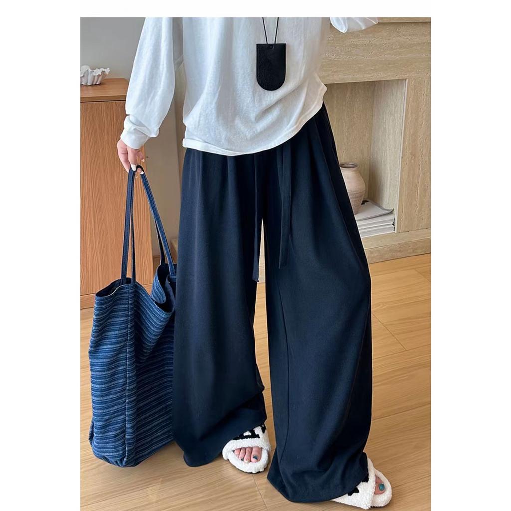 Women's High Waist Wide Leg Long Pants Relaxed Fit Soft Lounge Trousers Casual