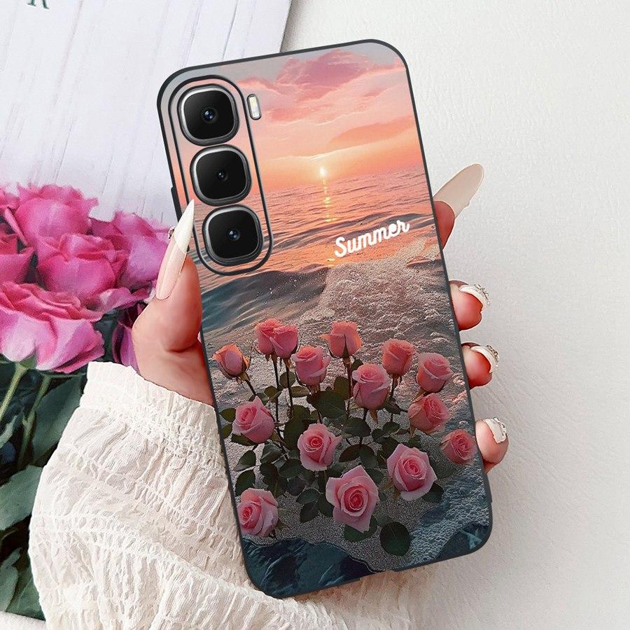 For Infinix Hot 60 Hot60i Case Cover lovely heart Pattern Soft Silicone Funda for infinix hot 60 Hot 60 i X6728 Shockproof Capa