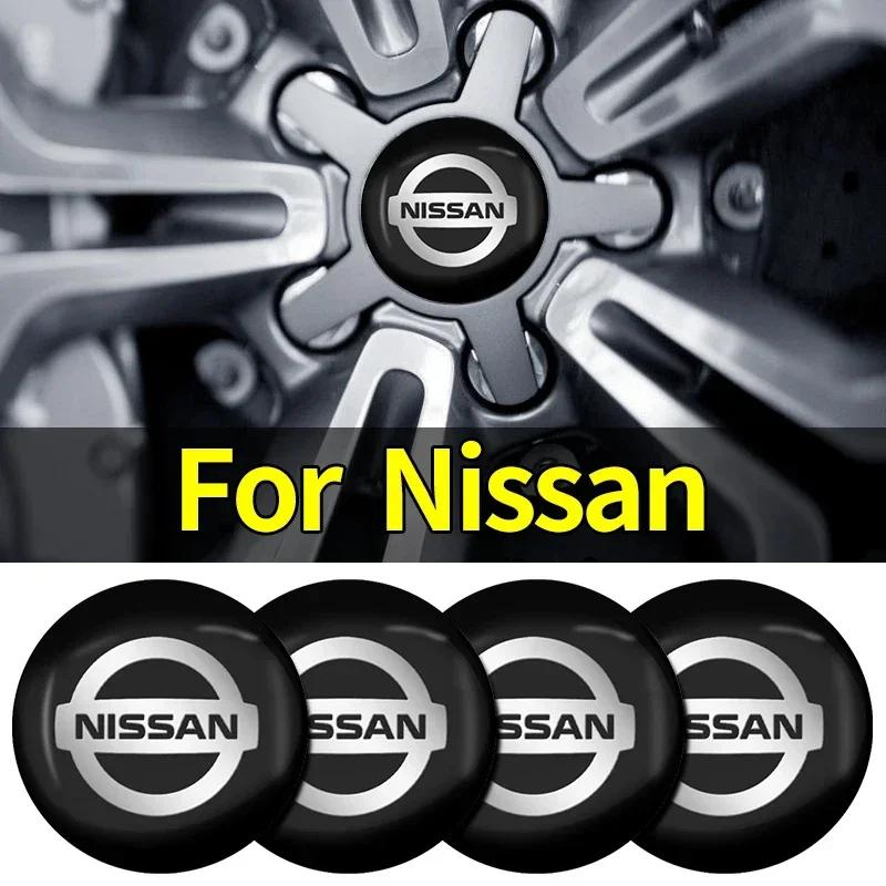 4pcs Car Wheel Center Cover Hub Caps Badge Stickers Accessories For Nissan Qashqai Juke Pulsar Sentra Altima Patrol Micra Rogue DEJAH1