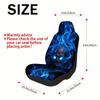 Set di 2, Distintivo Design Teschio con Fiamma Blu, Proteggi Sedili Auto, Accogliente e Adatto a Tutte le Stagioni, Ideale per Auto, SUV e