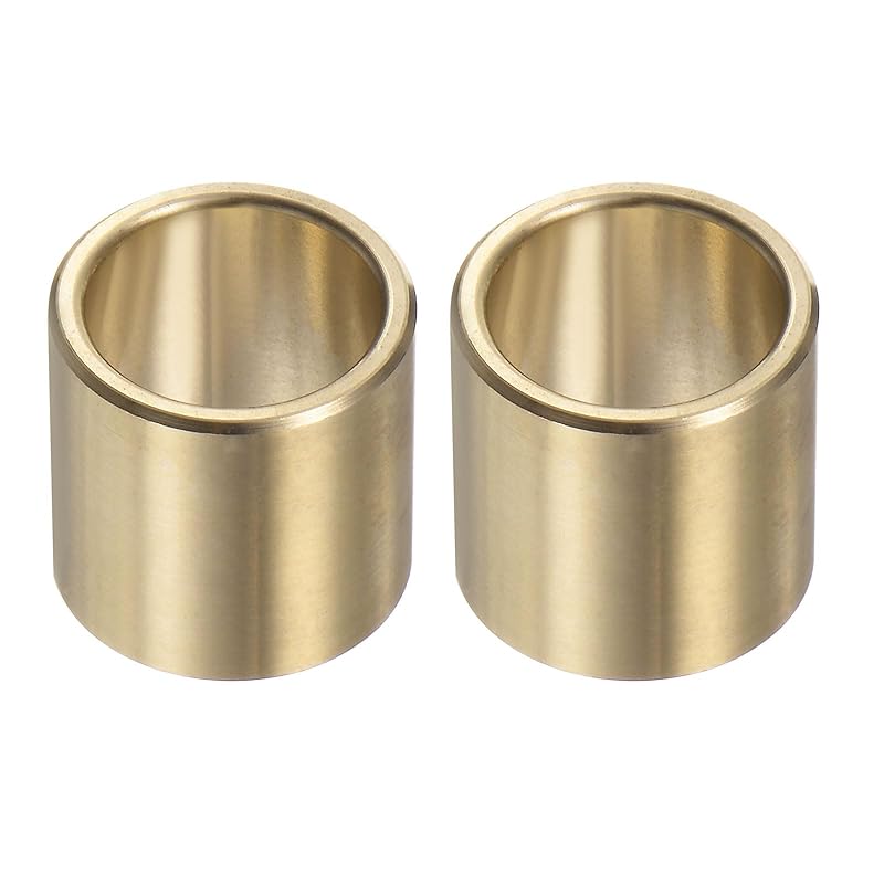 HARFINGTON 2pcs Sleeve Bearings 1/2" Bore 5/8" OD 1" Length Wrapped Oilless Bushings Brass Alloy for Transmission Conveyor Systems