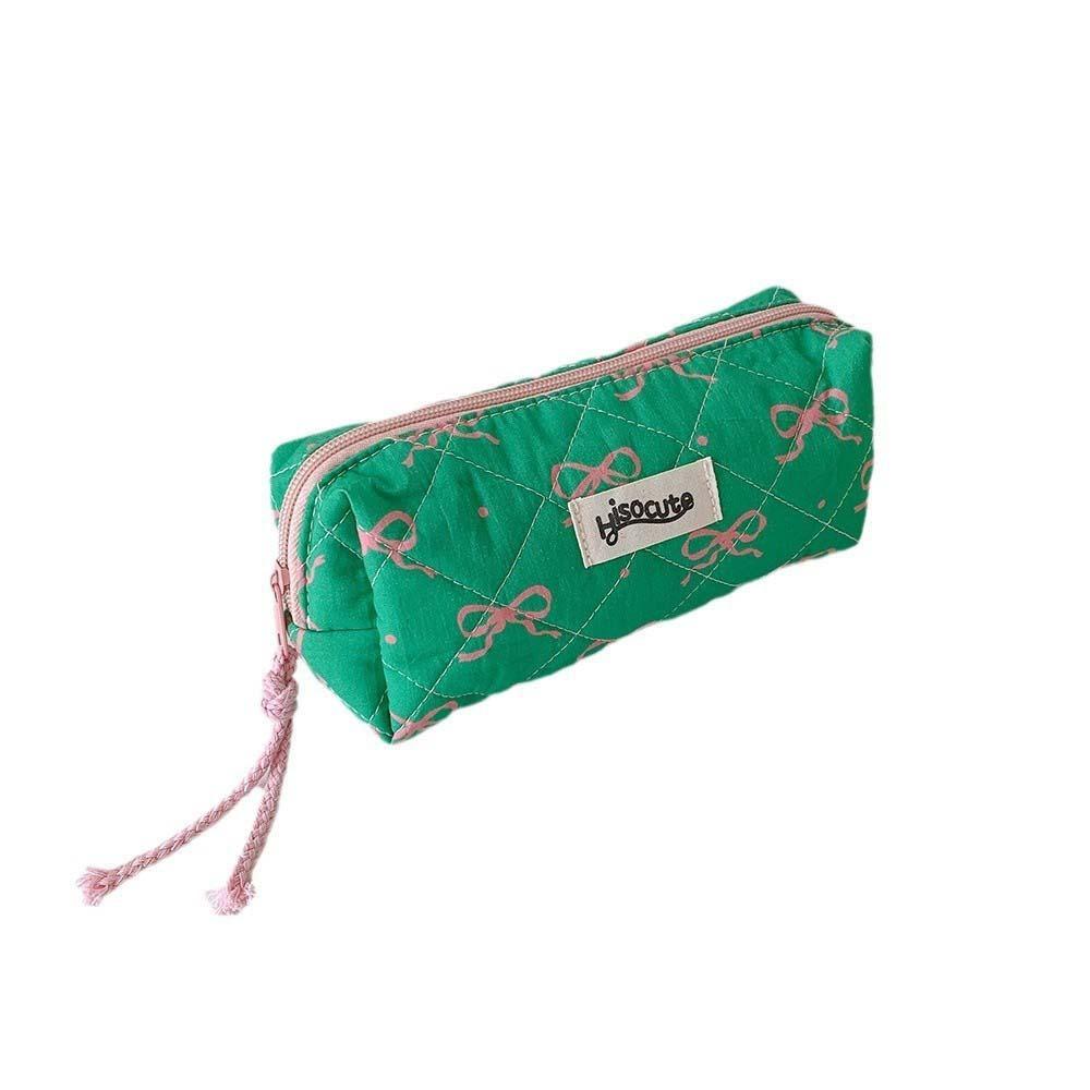 

Desktop Storage Korean Style Pencil Case Pink/Green Bow Pencil Pouch Bow Stationery Bag Office зелёный