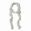 White Beige Lace Neck Scarf Flower Ribbon Headband Trendy Photo-Ready Shawl  Spring Summer