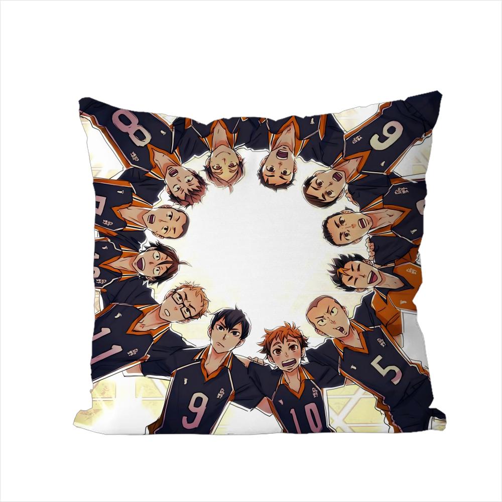 Anime HHaikyu Pillow Case For Car Sofa Decorative Home Doublesided Print Plush Square Throw Pillow Cushion Cover
