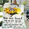 To My Daughter Son Letter Gift HD Blanket,Soft Throw Blanket for Home Bedroom Bed Sofa Picnic Travel Office Cover Blanket Kids