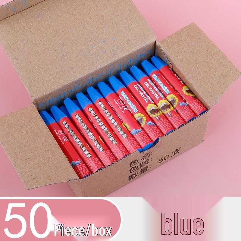 

Taiwan Monochrome Hexagonal Oil Pastels for Kids - Washable Colored Crayons, Painting & Correction, 50-Pack. Colored