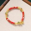 Enamel Color Ancient Sand Gold Bracelet Niche High Sense Retro Court Cloisonne Bracelet Women