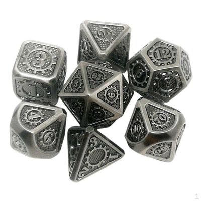7x alliage de Zinc multiface polyédrique pour jeux de société DnD D&D Pathfinder