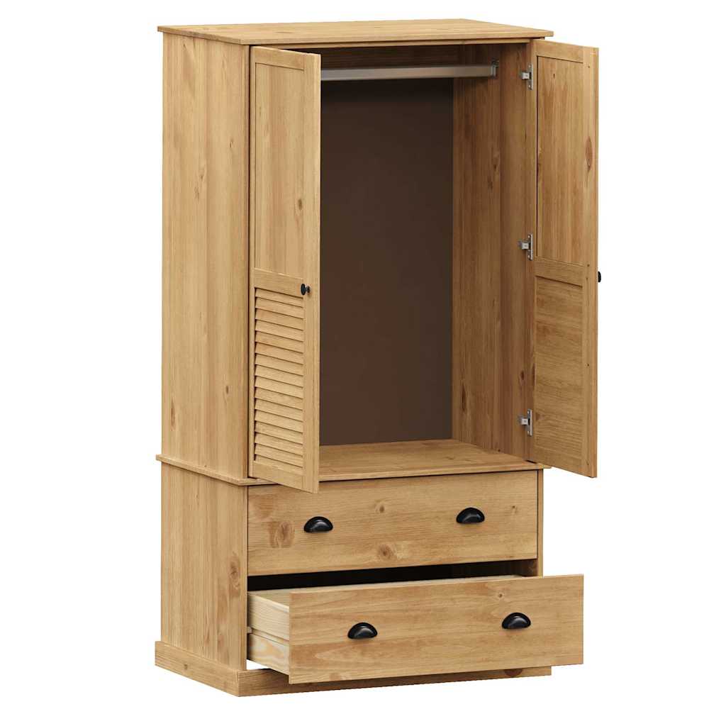 VIGO Wardrobe 90 x 55 x 170 cm Solid Pine Wood