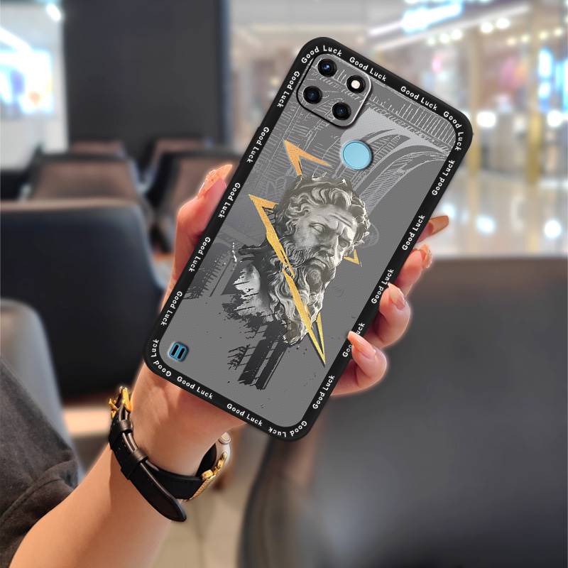 Cute Silicone Phone Case For OPPO Realme C21Y/C25Y TPU Full Wrap Graffiti Fashion Design Back Cover Shockproof Durable
