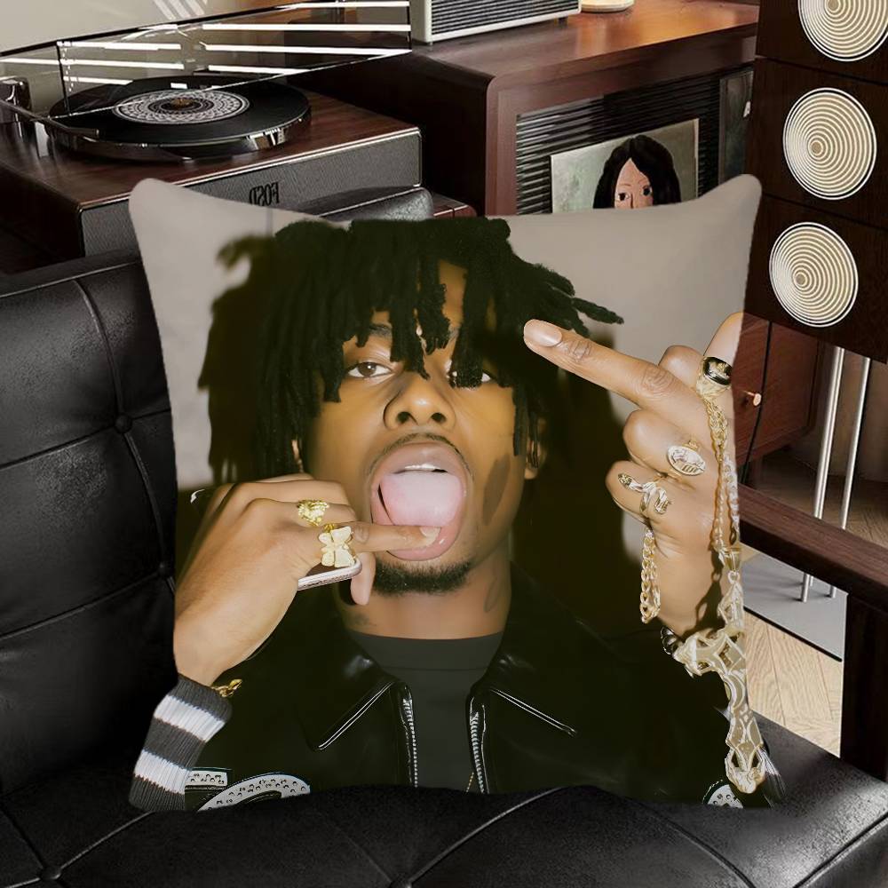 

X-XXXTentacion Rapper Pillow Case Square Pillow Bedroom Sofa Leisure Comfort Cushion Car Home Decoration 18x18Inch