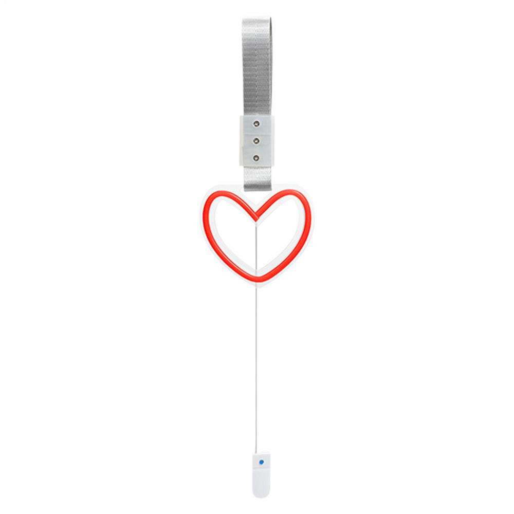 LED Ambient Lighting Car Heart Shaped LED Automotive Decoration Heart-Shaped Car Handle Straps for SUV RV Sedan Truck Auto