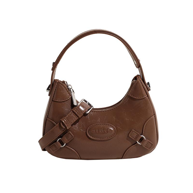 Large capacity bag women's 2025 new trendy autumn and winter premium texture retro shoulder bag commuter messenger dumpling bag