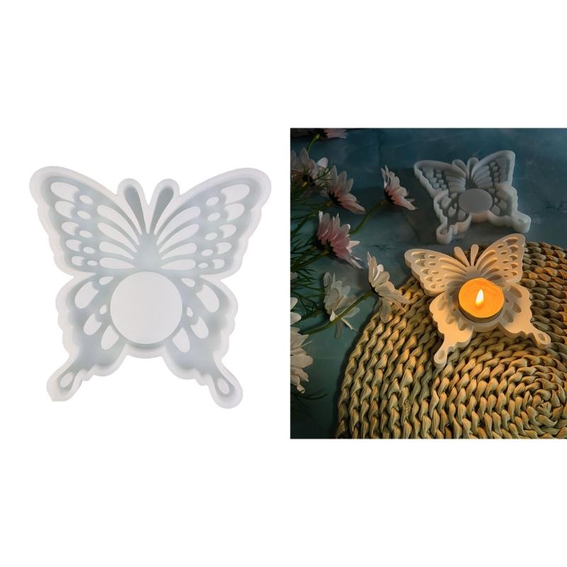 Butterfly Candlestick Resins Moulds Candle Holder Silicone Molds for Table Home Decorations DIY Castings Moulds