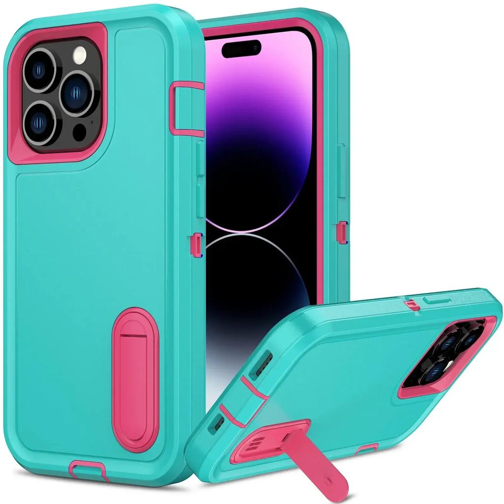 Case For iPhone 17 16 14 15 Plus 11 13 12 Pro Max 17Air 16e Heavy Duty Shockproof Anti-Scratch Protective with Kickstand Cover