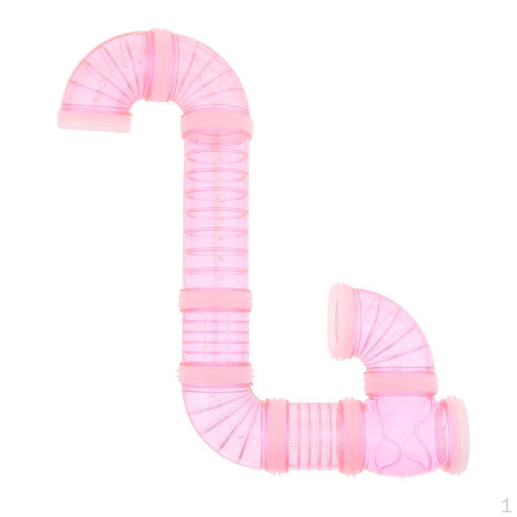 Hamster Tube Tunnel Toy Hideout Plastic Cage Playing Hut for Gerbil Rat Mice Small
