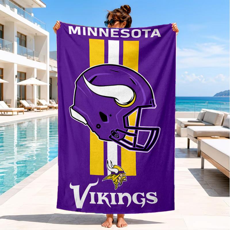Vikings Teamgeist Strandtuch, Schnelltrocknend, Pflegeleicht, Geeignet für Fitness und Strandurlaub, Sport-Essential