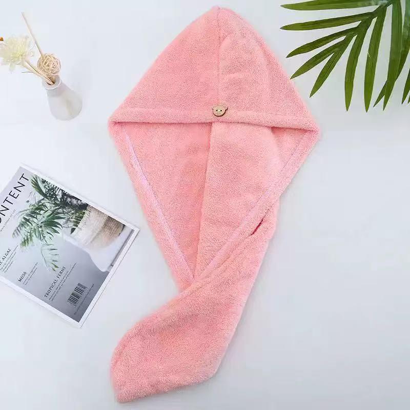 Thickened Coral Fleece Hair Towel for Women - Bath, Wash & Wrap