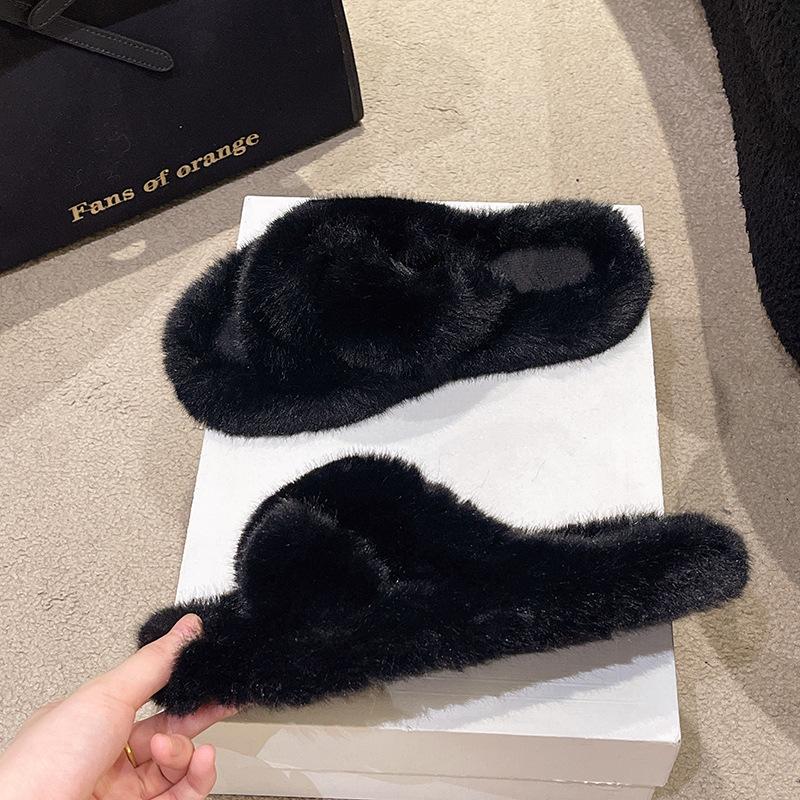 Mao Mao slippers women's outer wear spring and summer ins home home cross thick bottom height increase small autumn and winter cotton slippers
