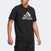 Adidas T Shirts Men's Black Crew Neck Moderate Straight Fit HE7418