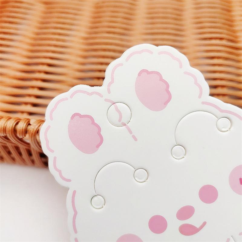 

50шт милые аксессуары для волос картонные этикетки для карточек с плоским ртом сумка для карточек