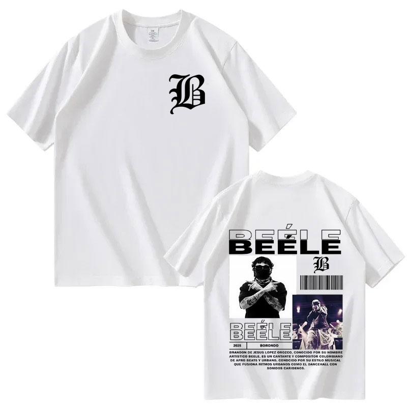 Rapper Beele Fashion New Album Tour Mens High Quality Short Sleeve Tshrits Harajuku Tees Streetwear Cozy Tshrits Gothic Clothes
