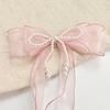Bowknot Curtain Tieback 2 Pcs Beautiful Decoration Curtain Strap Sweet Bow Curtain Rope Drapery Clip Holdback Hand-Knitted Tiebacks Macrame Drapery