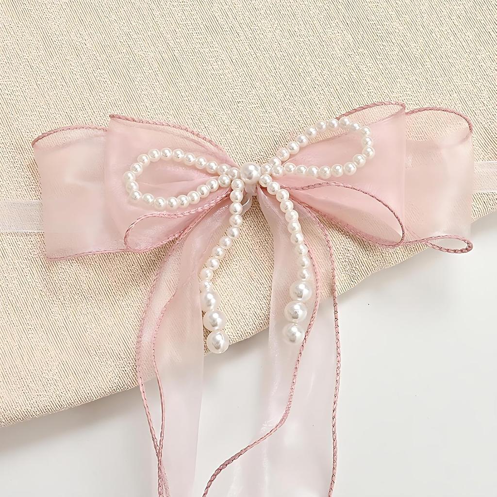 Bowknot Curtain Tieback 2 Pcs Beautiful Decoration Curtain Strap Sweet Bow Curtain Rope Drapery Clip Holdback Hand-Knitted Tiebacks Macrame Drapery