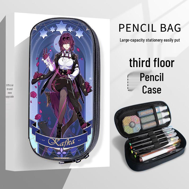 Honkai Star Rail Pencil Case for Students - Yelan, Jun, March 7th, Kafka Design