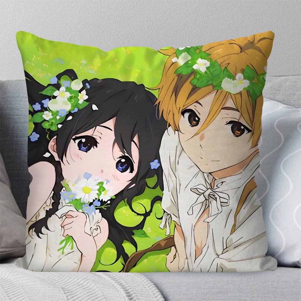 1pc Animation Tamako Market Pillow Case Square Pillow Bedroom Sofa Leisure Comfort Cushion Car Living Room Home Decoration 40X40