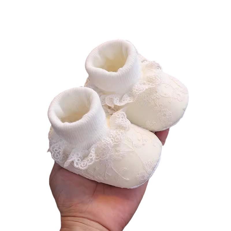 Plush Baby Shoes 0-1 Year, Soft Sole, Warm, Anti-Drop, for 6-12 Months, Spring/Autumn/Winter