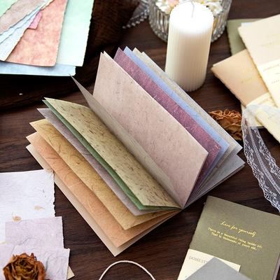 24 Sheets Vintage Material Paper Book Junk Journal Decor DIY Supplies Scrapbooking Art Collage Aesthetics Stationery Craft Paper