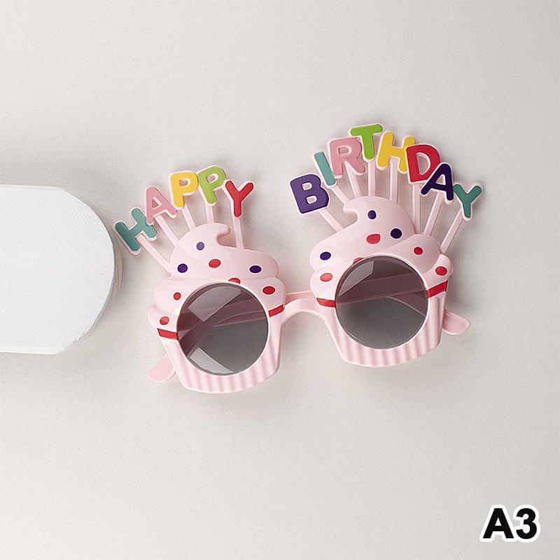 Party Fun Birthday Glasses Photo Props Plastic Decorative for Memorable Occasions