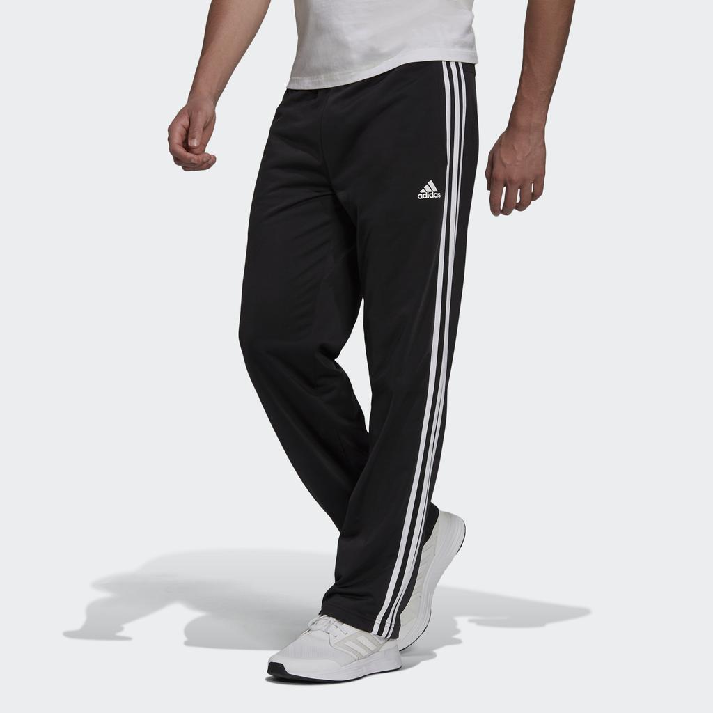 Adidas Solid Color Simple Knitted Sports Pants Men Bottoms Black H46110