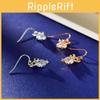 Charming Rose Gold Zirconia Owl Earrings For Women Stylish Versatile Animal Design