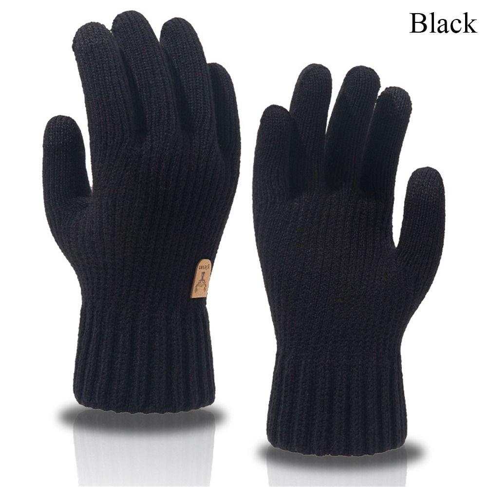 Wool Warm Gloves Thick All Finger Gloves High Quality Mittens  Autumn Winter