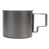 Ti Cup Camping Coffee Mug with Foldable Handle Lightweight Portable for Outdoors Travel Hiking 9CM