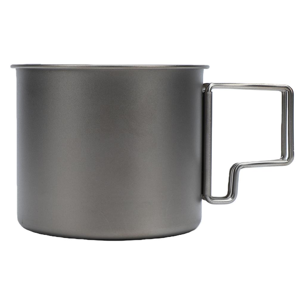 Ti Cup Camping Coffee Mug with Foldable Handle Lightweight Portable for Outdoors Travel Hiking 9CM