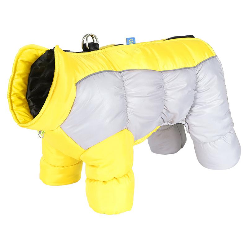 

Winter Pet Warm Big Dog Cotton Clothing With Reflective Strap Waterproof Dog Jumpsuit for Small Medium Large Dogs Clothes S