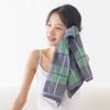 Cotton Towel Plaid Soft Absorbent Towel Adult Face Washing Bath Household Dark Face Towel