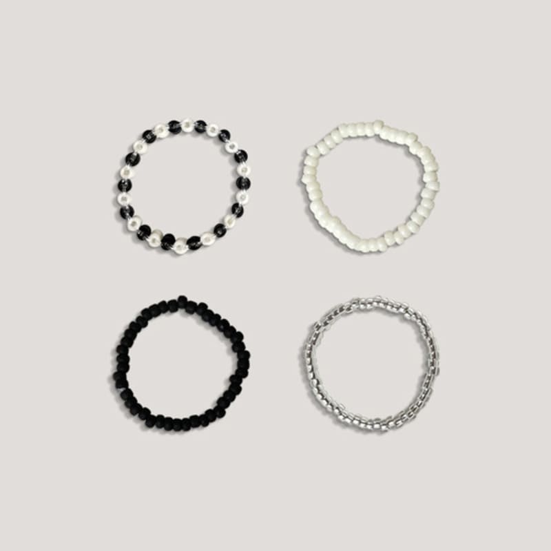 A Little Tickle Checkerboard Series 02 Bead Ring Set of 4