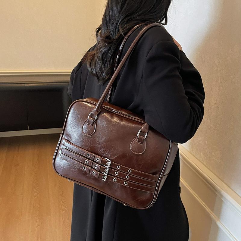 Large-capacity Bag Women's Autumn and Winter Versatile 2025 New Casual Simple Shoulder Underarm Bag Work Commuter Pillow Bag