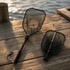 Folding Fishing Landing Net Sturdy Silicone Mesh Strong