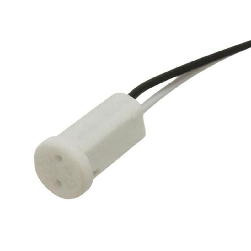 hot! G4 Base Holder Ceramic Fire Prevention Wire Adapter Halogen Socket Connector for LED Bulb 12V