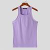 INCERUN Men Sleeveless Thin Slim Tank Tops Undershirts Summer T-shirts