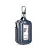 Cowhide Pu Leather Double-Layer Key Case - Secure Waist Hanging Car Key Storage - Stylish Mini Bag For Interior Accessories