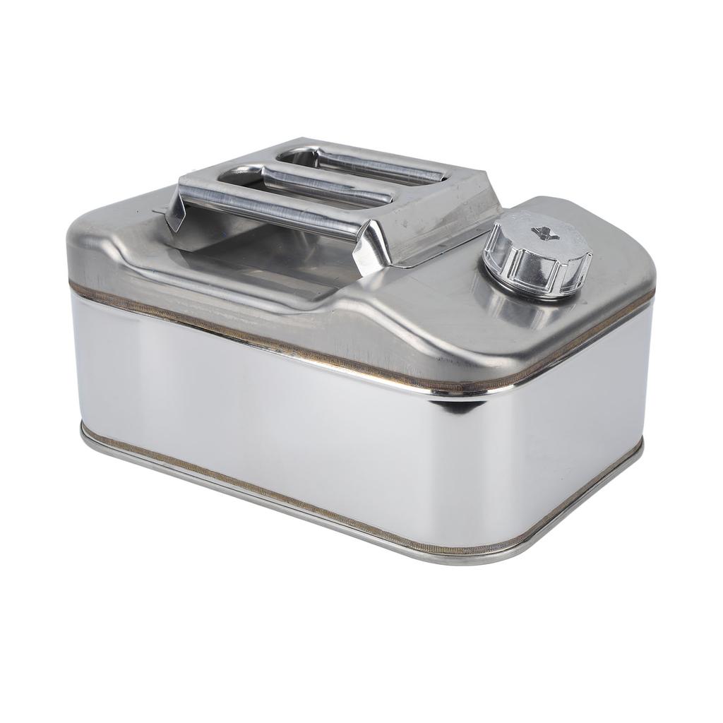 Silberner 2,6 Gallonen 10L Kraftstoffkanister Edelstahl Flüssigwasser Gaskrug Behälter für Automäher