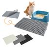 Portable Cats Litter Containment Mat Silicone Top Waterproof Base Foldable Structure For  And Space Saving